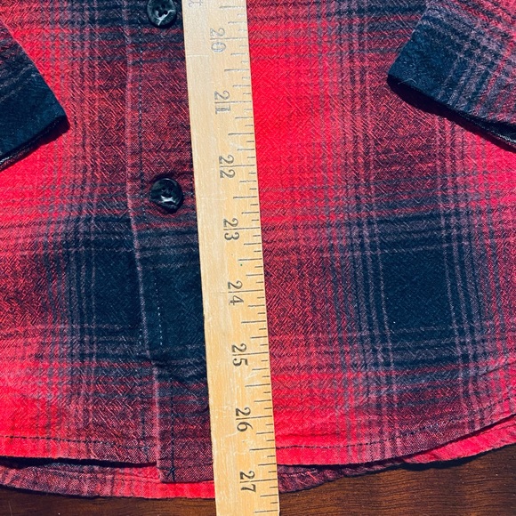 Womens Woolrich Womens Large Plaid Red Black Button Front Long Sleeve Shirt - Picture 4 of 9